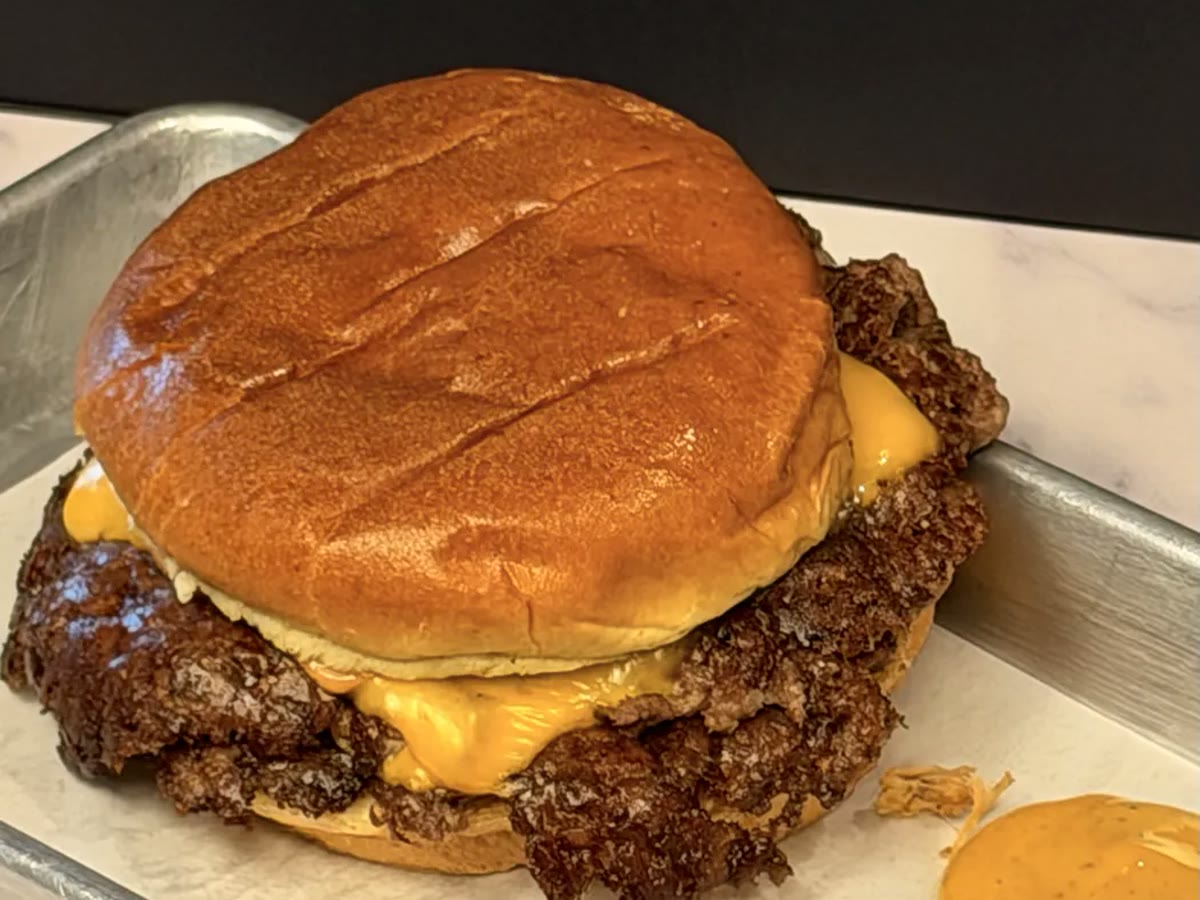 A smash burger from The Butcher’s Pantry.